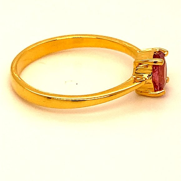 Red Mahenge Spinel 1.10ct Solid 14K Gold Ring - Picture 3 of 6